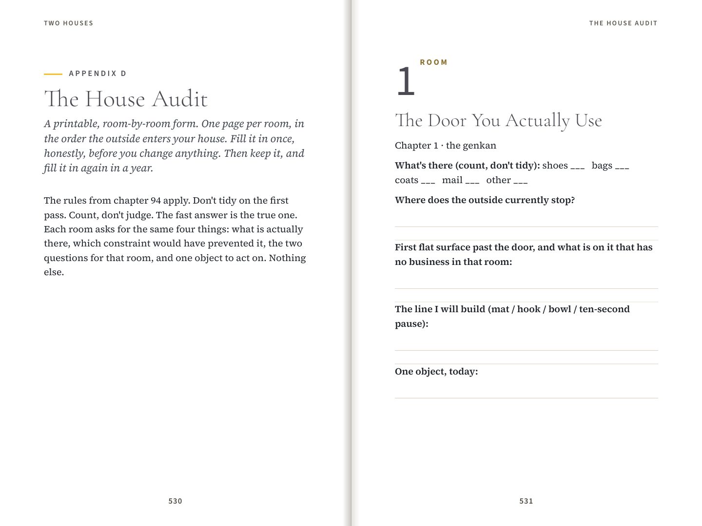The printable House Audit